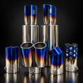 Universal Blue Titanium Car Exhaust Tip – Premium Sporty Finish
